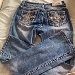 Grace in la easy fit boot cut jeans sz 28